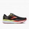 BROOKS GHOST 16 Black/Mandarin Red/Green