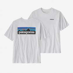 PATAGONIA Men's P-6 Logo Responsibili-Tee WHITE