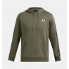 UNDER ARMOUR Felpa con cappuccio UA Icon Fleece Taping da uomo Marine OD Green / White