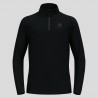 ODLO Mid layer Berra con mezza zip BLACK UOMO