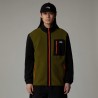 THE NORTH FACE Giacca in pile Yumiori con cerniera integrale da uomo Forest Olive-TNF Black-TNF Orange