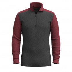 SMARTWOOL Men's Classic Thermal Merino Base Layer 1/4 Zip Boxed CHARCOAL-CURRENT