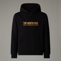 THE NORTH FACE Felpa con cappuccio Varsity con grafica dalla vestibilità ampia per ragazzi TNF BLACK