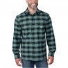 CARHARTT Rugged Flex™ Relaxed Fit Midweight Flannel Long-Sleeve Plaid Shirt SEA PINE