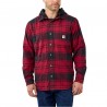 CARHARTT Rugged Flex™ Relaxed Fit Flannel Fleece Lined Hooded Shirt Jac OKBLOOD