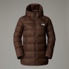 THE NORTH FACE PARKA IN PIUMINO HYALITE CON CAPPUCCIO DA DONNA SMOKEY BROWN