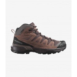 SALOMON X ULTRA 360 LEATHER MID GORE-TEX Peppercorn / Cognac / Hot Coral