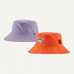 PATAGONIA Baby Sun Bucket Hat  Fitz Roy Superbloom: Pollinator Orange